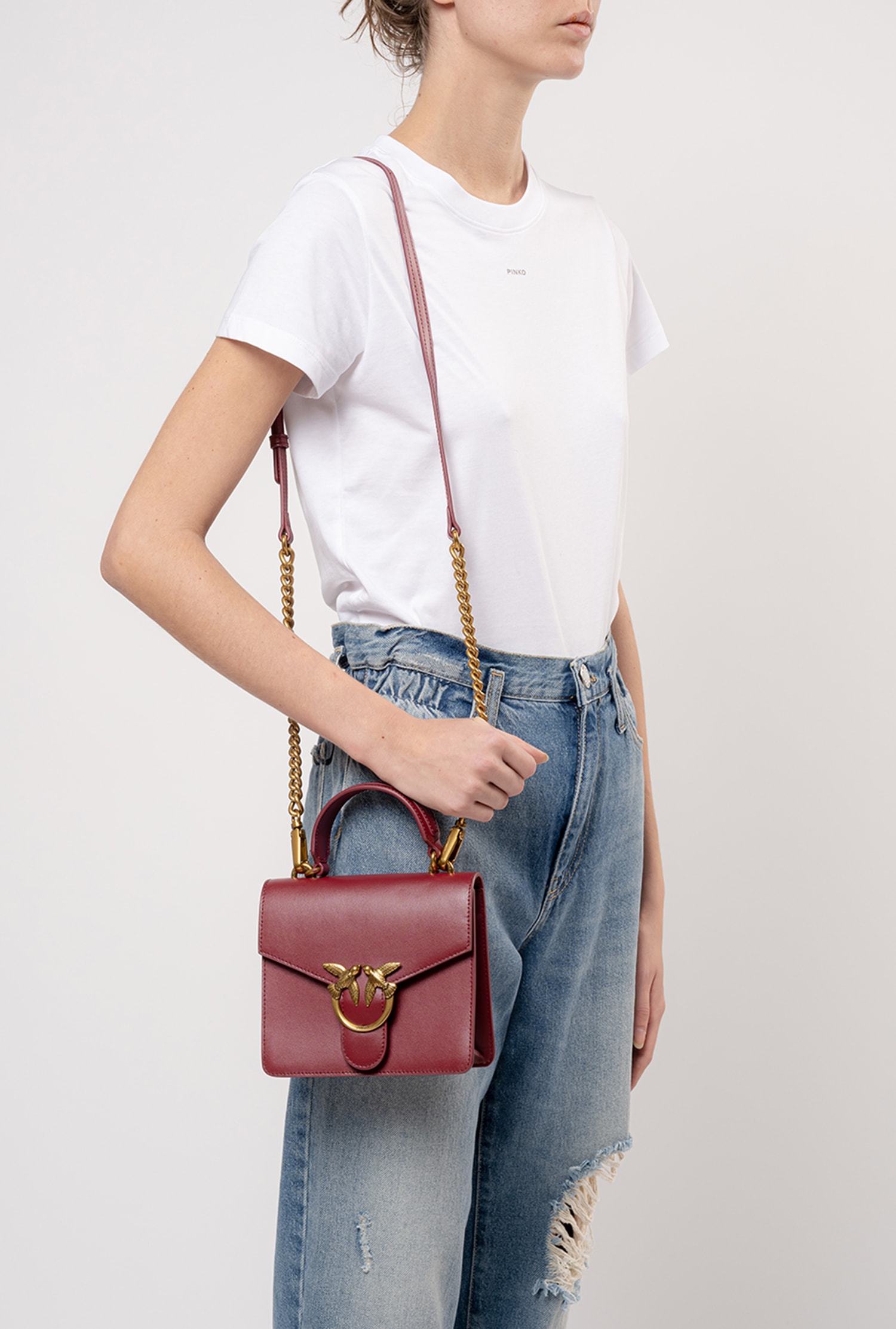 Mini Love Bag One Top Handle Light Simply PINKO → Shop Online